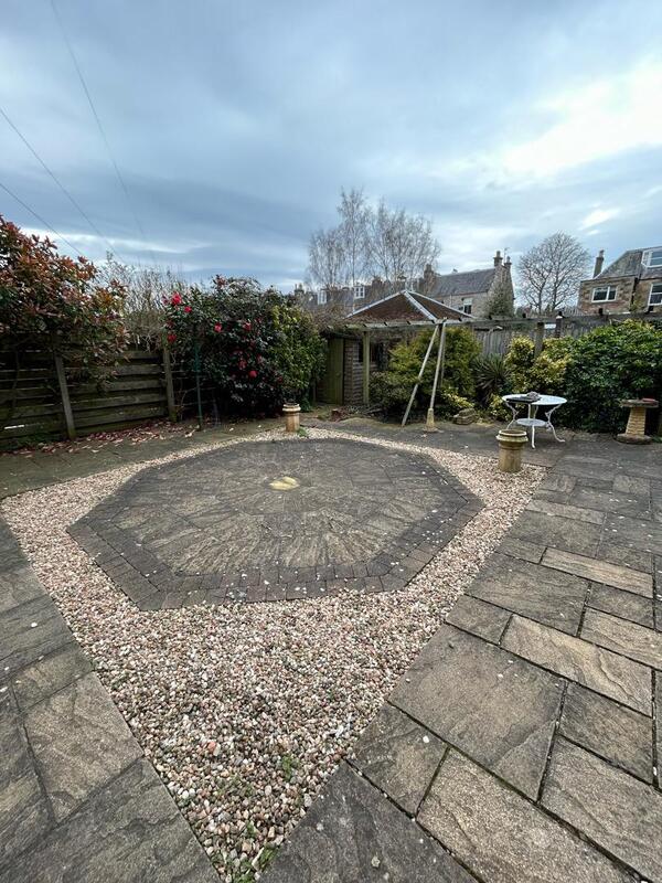 Before we layed the new lawn turf in this Edinburgh garden, click here for a turfing supply and installation quote in Edinburgh