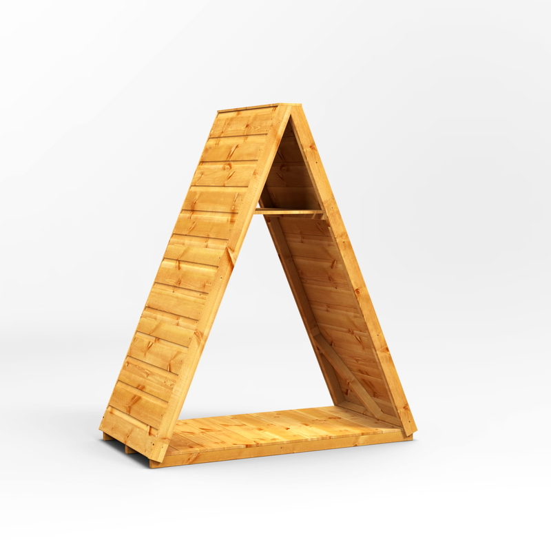 Buy a triangle log store online in Edinburgh, click here for a log store quote