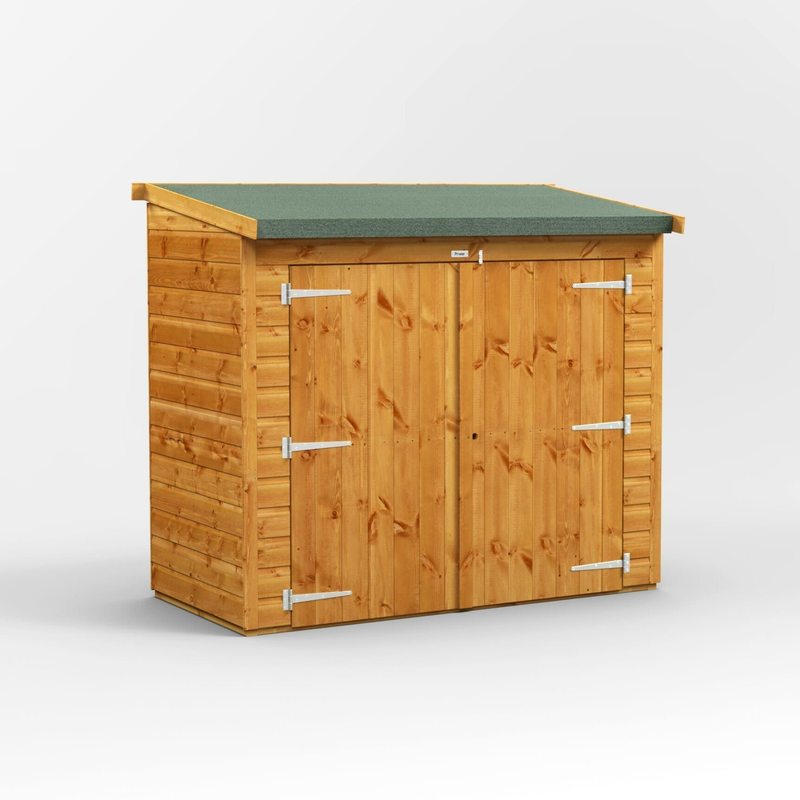 Garden bike shed delivery and installation in Edinburgh, click here for a new pent roof bike shed quote