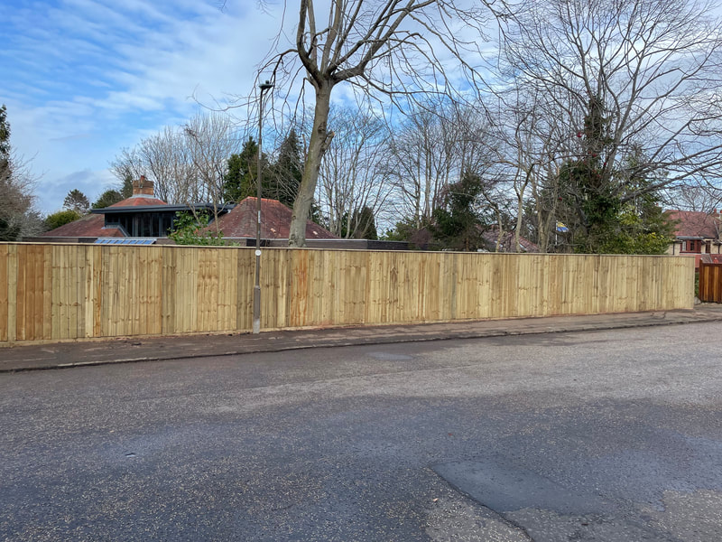 New feather edge fencing installation in Edinburgh by JDS Trees Ltd, click here for a fencing quote in the Edinburgh area